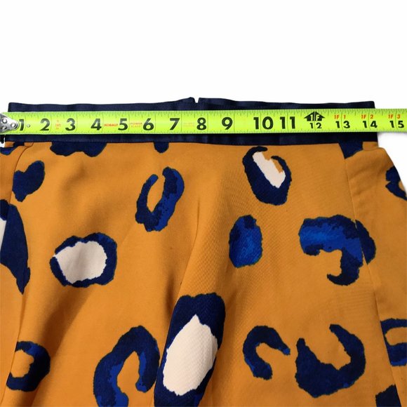 Philip Lim Women's Skirt Orange White Blue Animal - Picture 4 of 7